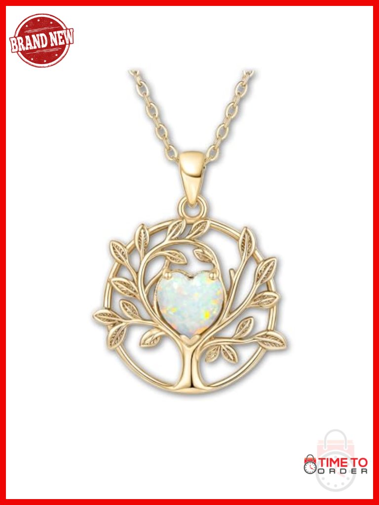 14k Gold Plated Over 925 Sterling Silver Tree Of Life Pendant Necklace With